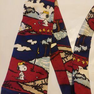 snoopy Golfing tie